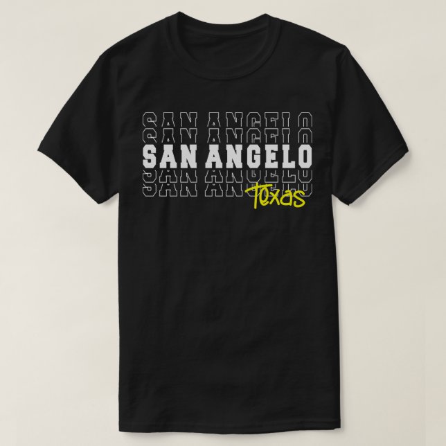 San Angelo Stadt Texas San Angelo TX T-Shirt (Design vorne)