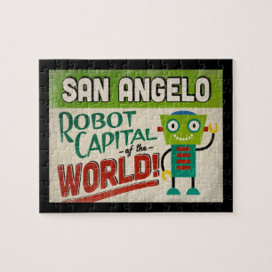 San Angelo Texas Roboter - Lustige Vintage Puzzle