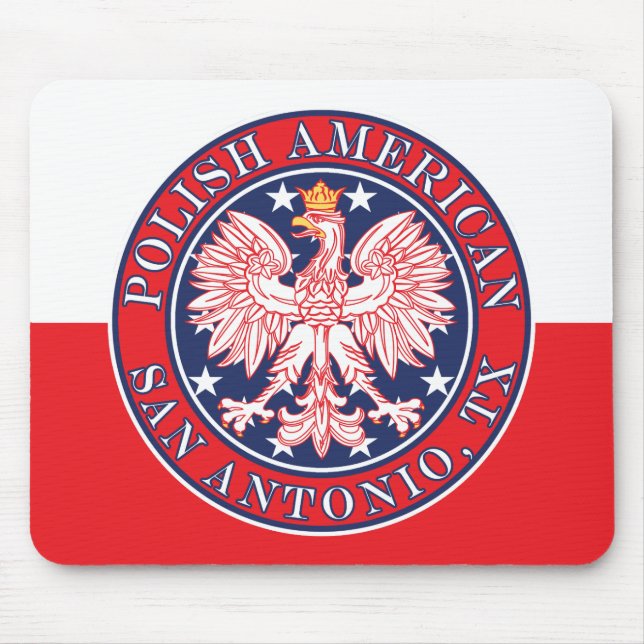 San Antonia Texas Polnischer Adler Mousepad (Vorne)
