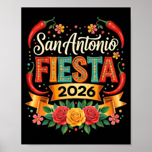 San Antonio 2026 Fiesta Cinco de Mayo Texas Kultur Poster