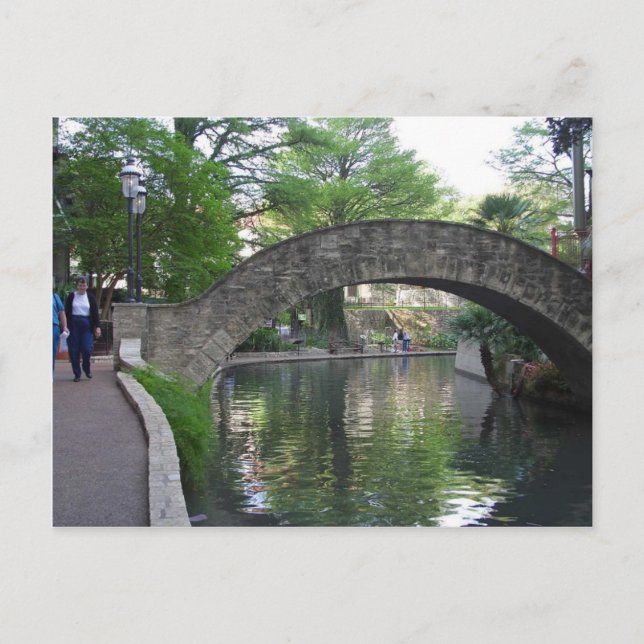 San Antonio Bridges Riverwalk Postkarte (Vorderseite)