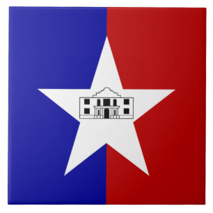 San Antonio City Flag Tile Fliese