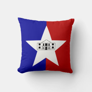 San Antonio City, Texas, Flag American MoJo Pillow Kissen