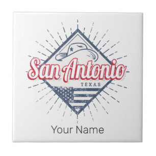San Antonio City Texas Vereinigte Staaten Vintage Fliese