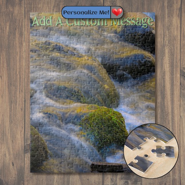 San Antonio Creek Mossy Rock Puzzle (San Antonio Creek Mossy Rock Jigsaw Puzzle)
