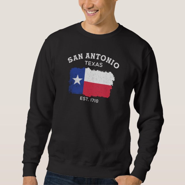San Antonio est 1718 Design für stolzen San Antoni Sweatshirt (Vorderseite)