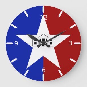 San Antonio-Flagge Große Uhr