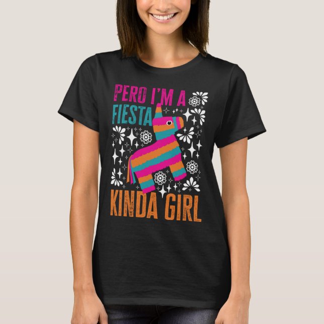 San Antonio Kinda Girl Niedlich Pinata für Fiesta T-Shirt (Vorderseite)
