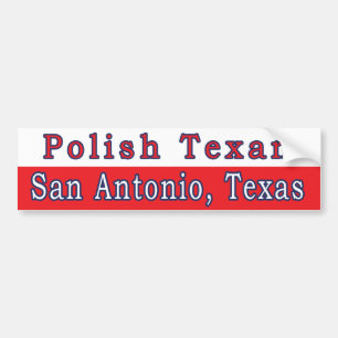 San Antonio Polish Texan Autoaufkleber