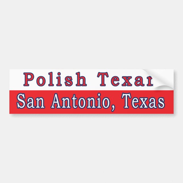 San Antonio Polish Texan Autoaufkleber (Vorne)