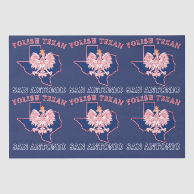 San Antonio Polish Texan Seidenpapier (Vorderseite)
