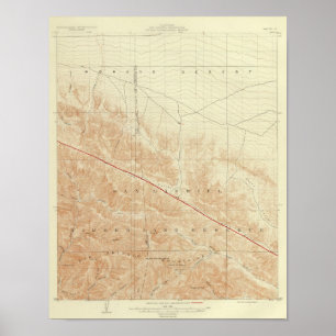 San Antonio quadranglint zeigt San Andreas Rift Poster