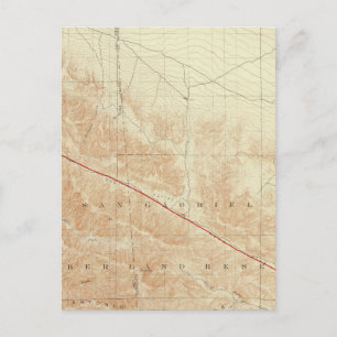 San Antonio quadranglint zeigt San Andreas Rift Postkarte