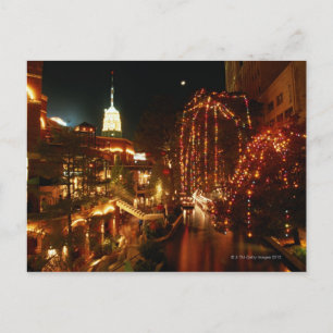 San Antonio Riverwalk: Nacht Postkarte