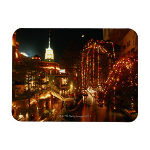 San Antonio Riverwalk nachts Magnet