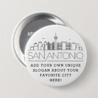 San Antonio Skyline | Benutzerdefinierter Slogan-B