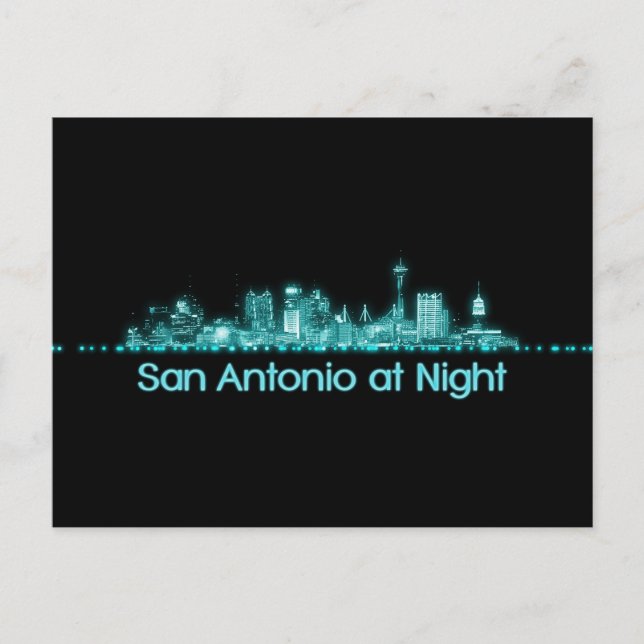 San Antonio Skyline Postkarte (Vorderseite)
