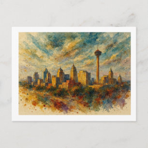San Antonio Skyline, Postkarte