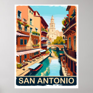 San Antonio, Stadt, Reise Poster