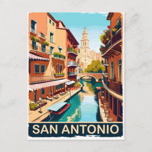 San Antonio, Stadt, Reise Postkarte