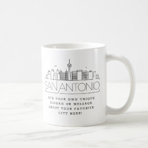 San Antonio Stylized Skyline   Benutzerdefinierter Kaffeetasse