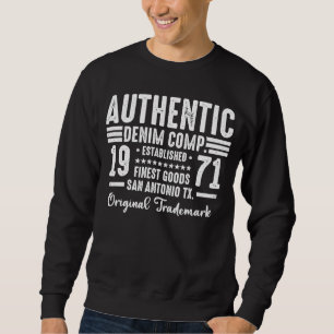 San Antonio Texas 1971 Authentischer Vintage Gebur Sweatshirt