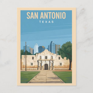 San Antonio, Texas, Alamo-Mission Postkarte