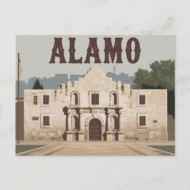 San Antonio, Texas, Alamo Postkarte (Vorderseite)
