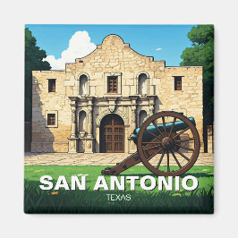 San Antonio Texas Alamo Travel Magnet