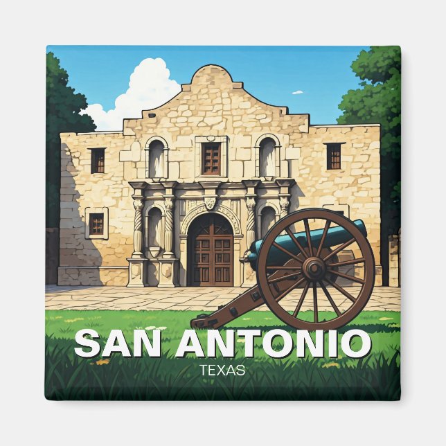 San Antonio Texas Alamo Travel Magnet (Vorne)