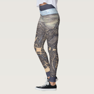San Antonio, Texas, Antike Luftbild-Stadtkarte, 18 Leggings