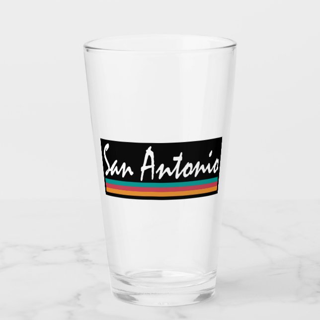 San Antonio Texas Fiesta Colors Glas (Vorderseite)