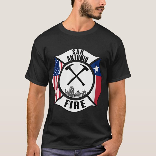 San Antonio Texas Fire Rescue Department Firefight T-Shirt (Vorderseite)