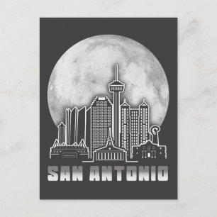 San Antonio Texas Full Moon Postkarte