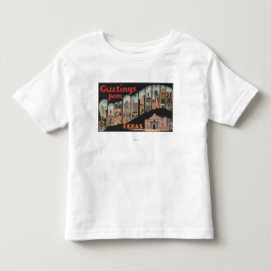 San Antonio, Texas - große Buchstabe-Szenen Kleinkind T-shirt