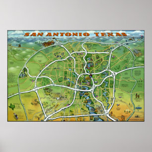 San Antonio Texas Große Poster