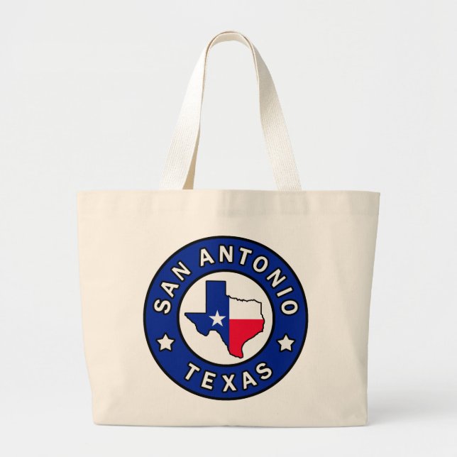 San Antonio Texas Jumbo Stoffbeutel (Vorne)