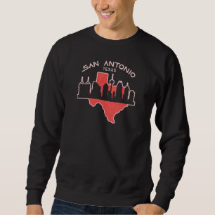 San Antonio Texas Karte Design für stolze San Anto Sweatshirt
