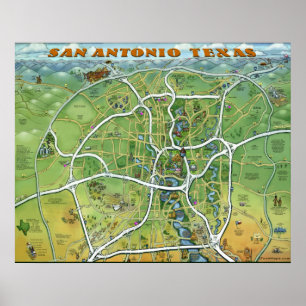 San Antonio Texas Poster