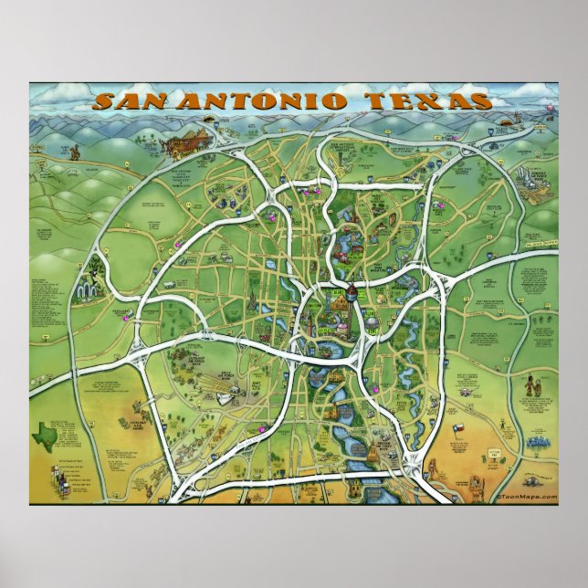 San Antonio Texas Poster (Vorne)