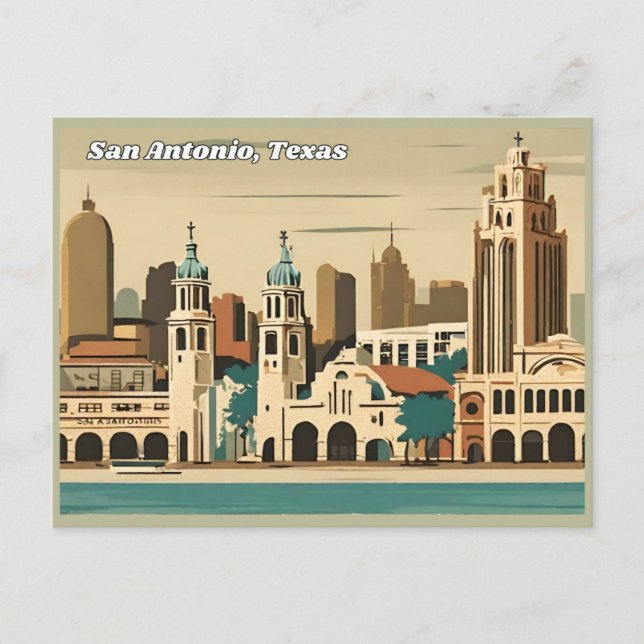 San Antonio, Texas Postkarte (Vorderseite)