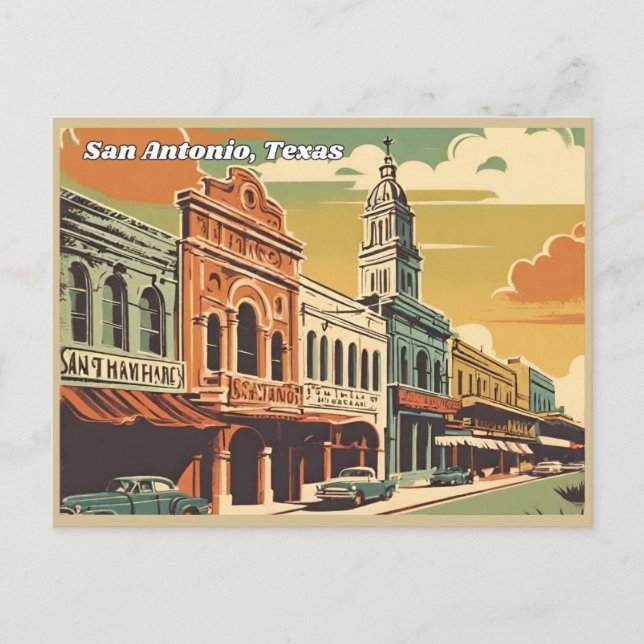 San Antonio, Texas Postkarte (Vorderseite)