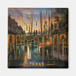 San Antonio Texas Riverwalk-Reiseerinnerungen Magnet