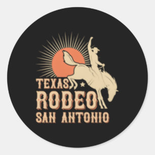 San Antonio Texas Rodeo Western Cow Runder Aufkleber