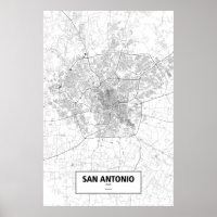 San Antonio, Texas (schwarz auf weiß)