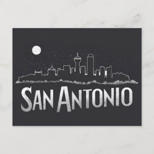 San Antonio, Texas, Silhouette, Postkarte