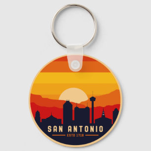 San Antonio Texas Skyline Cityscape Souvenir Schlüsselanhänger