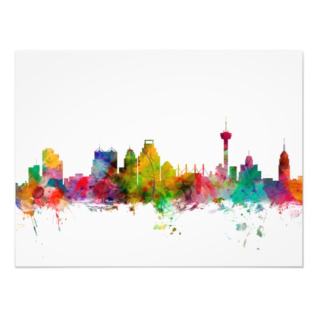 San Antonio Texas Skyline Fotodruck (Vorne)