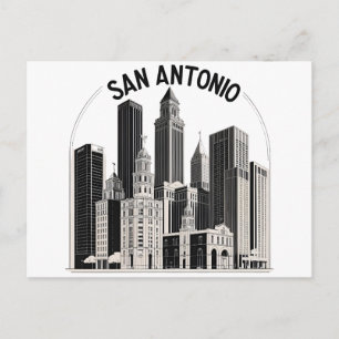 San Antonio Texas Skyline Postkarte
