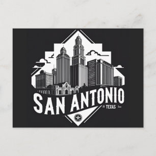 San Antonio Texas Skyline Postkarte